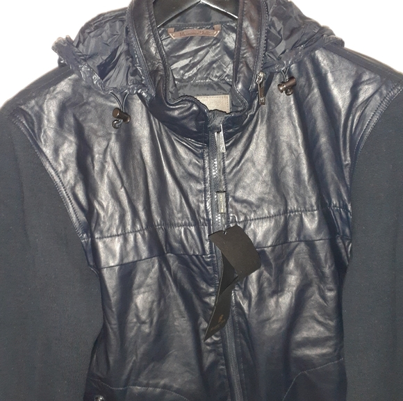 Massimo Dutti Jacket with leather *NEW* - Picture 6 of 10